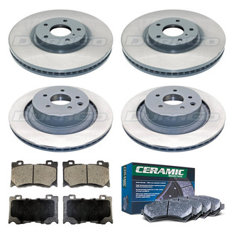 DuraGo® - Titanium Series Plain Front and Rear Brake Kit with Ceramic Pads