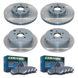 DuraGo® - Titanium Series Plain Front and Rear Brake Kit with Ceramic Pads