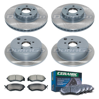 DuraGo® - Titanium Series Plain Front and Rear Brake Kit with Ceramic Pads
