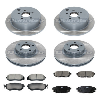 DuraGo® - Titanium Series Plain Front and Rear Brake Kit with Ceramic Pads