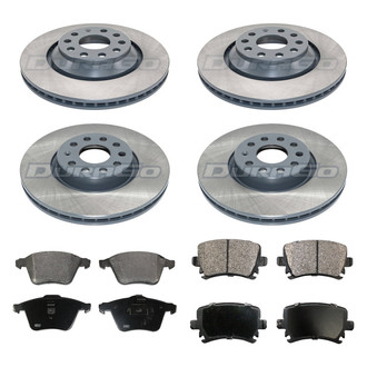 DuraGo® - Titanium Series Plain Front and Rear Brake Kit with Ceramic Pads
