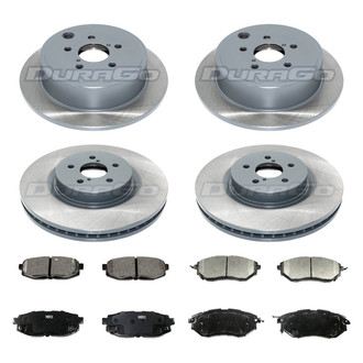 DuraGo® - Titanium Series Plain Front and Rear Brake Kit with Ceramic Pads