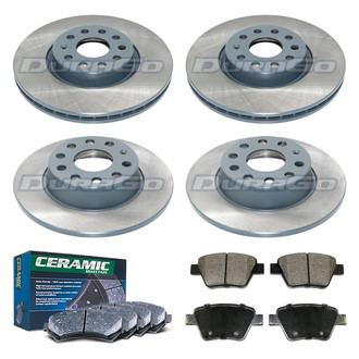 DuraGo® - Titanium Series Plain Front and Rear Brake Kit with Ceramic Pads
