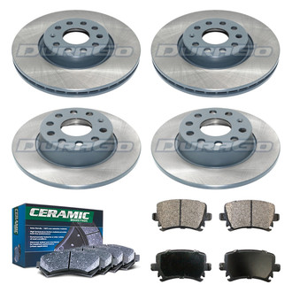 DuraGo® - Titanium Series Plain Front and Rear Brake Kit with Ceramic Pads