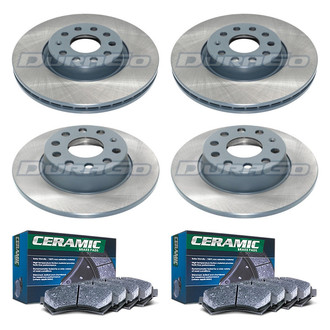 DuraGo® - Titanium Series Plain Front and Rear Brake Kit with Ceramic Pads