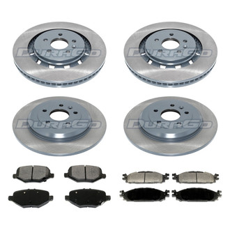 DuraGo® - Titanium Series Plain Front and Rear Brake Kit with Ceramic Pads