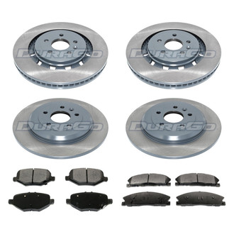 DuraGo® - Titanium Series Plain Front and Rear Brake Kit with Ceramic Pads