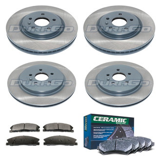 DuraGo® - Titanium Series Plain Front and Rear Brake Kit with Ceramic Pads