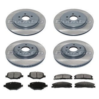 DuraGo® - Titanium Series Plain Front and Rear Brake Kit with Ceramic Pads