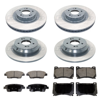 DuraGo® - Titanium Series Plain Front and Rear Brake Kit with Ceramic Pads