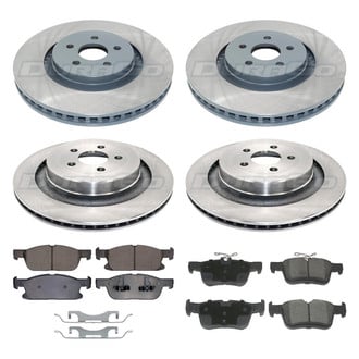DuraGo® - Titanium Series Plain Front and Rear Brake Kit with Ceramic Pads
