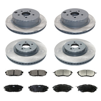 DuraGo® - Titanium Series Plain Front and Rear Brake Kit with Ceramic Pads