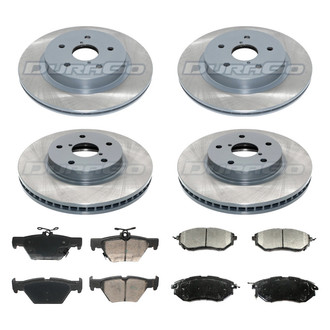 DuraGo® - Titanium Series Plain Front and Rear Brake Kit with Ceramic Pads