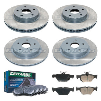 DuraGo® - Titanium Series Plain Front and Rear Brake Kit with Ceramic Pads