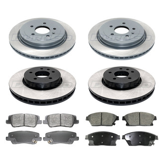 DuraGo® - Titanium Series Plain Front and Rear Brake Kit with Ceramic Pads