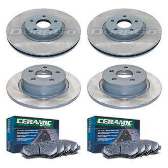 DuraGo® - Titanium Series Plain Front and Rear Brake Kit with Ceramic Pads