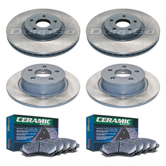 DuraGo® - Titanium Series Plain Front and Rear Brake Kit with Ceramic Pads