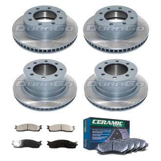 DuraGo® - Titanium Series Plain Front and Rear Brake Kit with Ceramic Pads