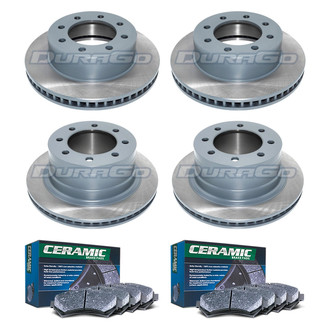 DuraGo® - Titanium Series Plain Front and Rear Brake Kit with Ceramic Pads