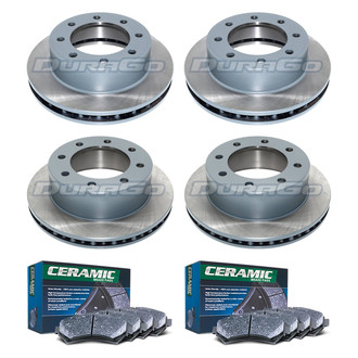 DuraGo® - Titanium Series Plain Front and Rear Brake Kit with Ceramic Pads