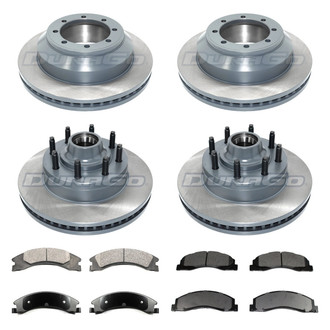 DuraGo® - Titanium Series Plain Front and Rear Brake Kit with Ceramic Pads