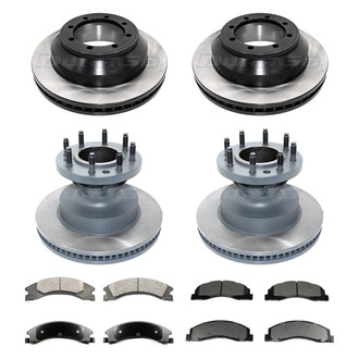 DuraGo® - Electrophoretic Coated Plain Front and Rear Brake Kit with Ceramic Pads