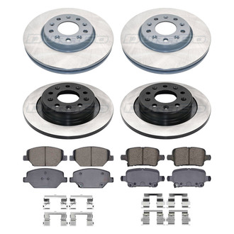 DuraGo® - Electrophoretic Coated Plain Front and Rear Brake Kit with Ceramic Pads