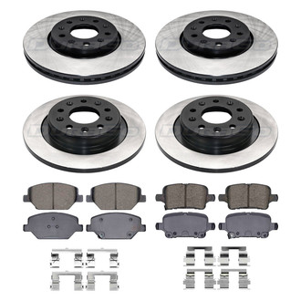 DuraGo® - Electrophoretic Coated 1-Piece Plain Brake Kit with Ceramic Brake Pads