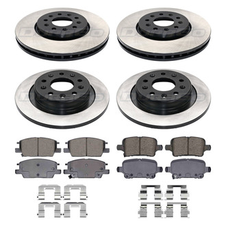 DuraGo® - Electrophoretic Coated 1-Piece Plain Brake Kit with Ceramic Brake Pads