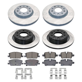 DuraGo® - Electrophoretic Coated Plain Brake Kit with Ceramic Pads