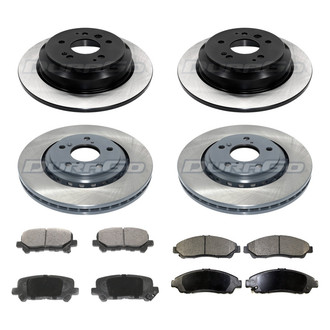 DuraGo® - Electrophoretic Coated 1-Piece Plain Brake Kit with Ceramic Brake Pads