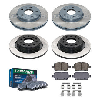 DuraGo® - Electrophoretic Coated Plain Front and Rear Brake Kit with Ceramic Pads