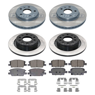 DuraGo® - Electrophoretic Coated Plain Front and Rear Brake Kit with Ceramic Pads
