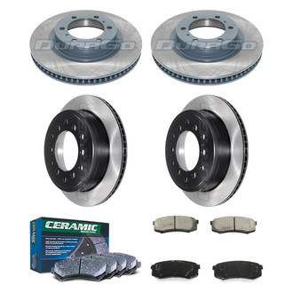 DuraGo® - Electrophoretic Coated 1-Piece Plain Brake Kit with Ceramic Brake Pads