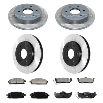 DuraGo® - Electrophoretic Coated Plain Front and Rear Brake Kit with Ceramic Pads