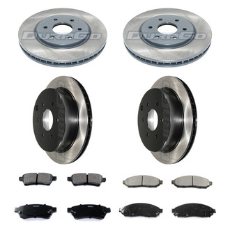 DuraGo® - Electrophoretic Coated 1-Piece Plain Brake Kit with Ceramic Brake Pads