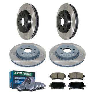 DuraGo® - Electrophoretic Coated 1-Piece Plain Brake Kit with Ceramic Brake Pads