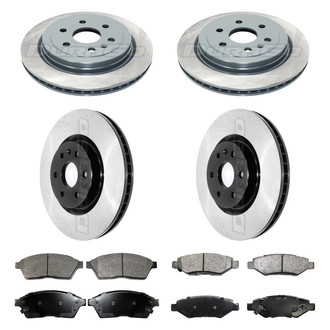 DuraGo® - Electrophoretic Coated 1-Piece Plain Brake Kit with Ceramic Brake Pads
