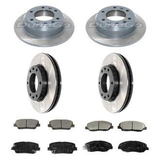 DuraGo® - Electrophoretic Coated 1-Piece Plain Brake Kit with Ceramic Brake Pads