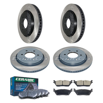 DuraGo® - Electrophoretic Coated Plain Front and Rear Brake Kit with Ceramic Pads