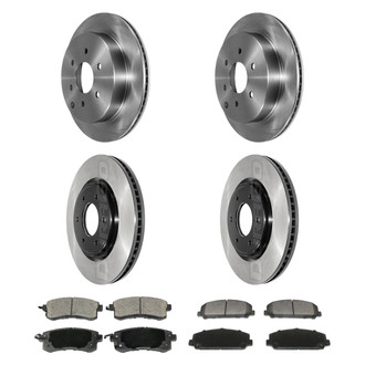DuraGo® - Electrophoretic Coated Plain Front and Rear Brake Kit with Ceramic Pads