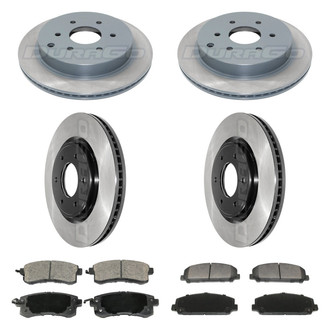 DuraGo® - Electrophoretic Coated 1-Piece Plain Brake Kit with Ceramic Brake Pads