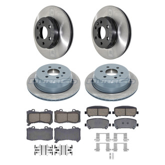 DuraGo® - Electrophoretic Coated 1-Piece Plain Brake Kit with Ceramic Brake Pads