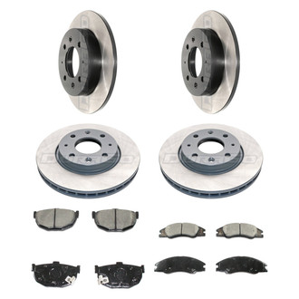 DuraGo® - Electrophoretic Coated 1-Piece Plain Brake Kit with Ceramic Brake Pads