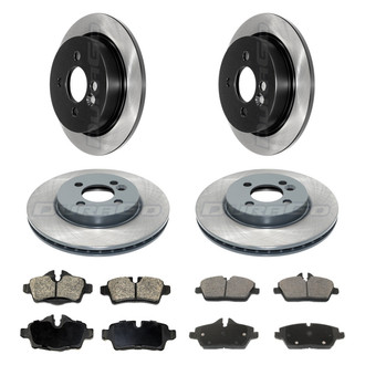DuraGo® - Electrophoretic Coated 1-Piece Plain Brake Kit with Ceramic Brake Pads