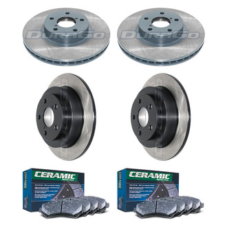DuraGo® - Electrophoretic Coated Plain Front and Rear Brake Kit with Ceramic Pads