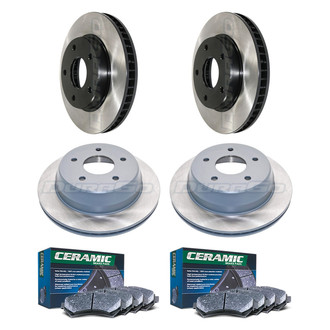 DuraGo® - Electrophoretic Coated Plain Brake Kit with Ceramic Pads