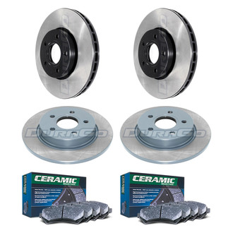 DuraGo® - Electrophoretic Coated 1-Piece Plain Brake Kit with Ceramic Brake Pads