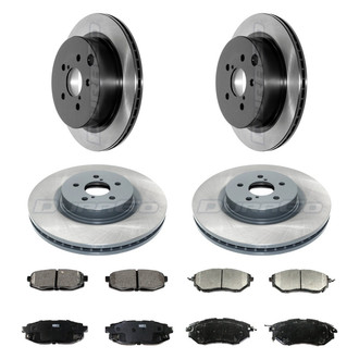 DuraGo® - Electrophoretic Coated 1-Piece Plain Brake Kit with Ceramic Brake Pads