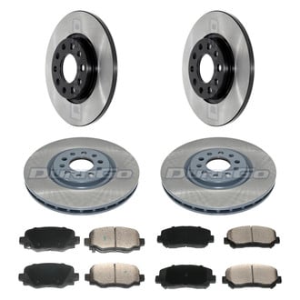 DuraGo® - Electrophoretic Coated 1-Piece Plain Brake Kit with Ceramic Brake Pads